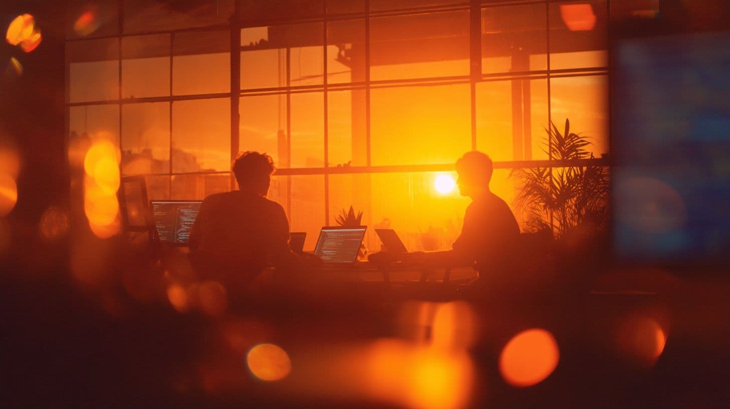 Engineers at sunrise